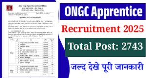 ONGC Apprentice Recruitment 2025