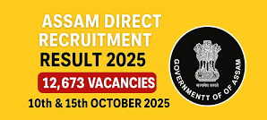 Assam Direct Recruitment 2.0 Final Result 2025